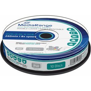 MediaRange DVD+R 8,5GB DL 8x, Printable, 10ks Spindle - MR468