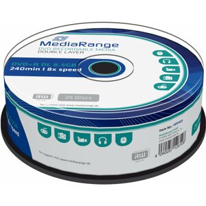 MediaRange DVD+R 8,5GB DL 8x, 25ks Spindle - MR469