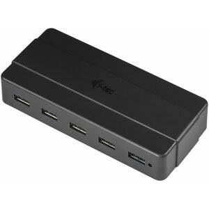 i-tec USB HUB Charging/ 7 portů/ 2 nabíjecí port/ USB 3.0/ napájecí adaptér/ černý - U3HUB742