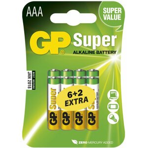 GP AAA Super alkalická - 8 ks (6 + 2) - 1013118000
