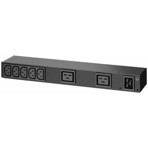 APC rack PDU, 0U/1U, 100-240V/20A, 220-240V/16A, (7) C13, (2) C19 - AP6120A
