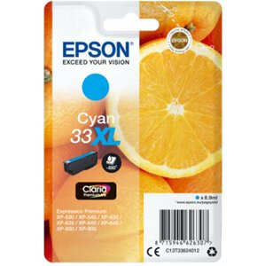 Epson Singlepack Cyan 33XL Claria Premium Ink - C13T33624012