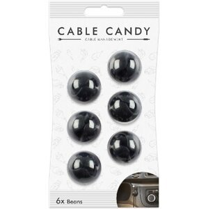 Cable Candy kabelový organizér Beans, 6 ks, černá - CC017