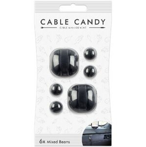 Cable Candy kabelový organizér Mixed Beans, 6 ks, černá - CC021