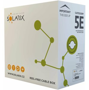 Solarix instalační kabel CAT5E UTP PVC E 500m/box SXKD-5E-UTP-PVC - 27655150