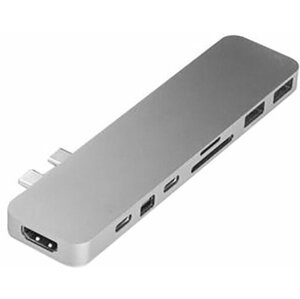 HYPER pro USB-C Hub pro MacBook Pro, stříbrný - HY-GN28D-SILVER