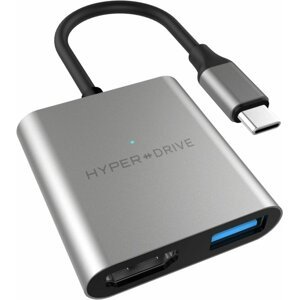 HYPER 3v1 USB-C Hub 4K HDMI, šedá - HY-HD259A-GRAY