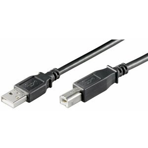 PremiumCord kabel USB 2.0, A-B, 0.5m, černá - ku2ab05bk