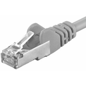PremiumCord Patch kabel UTP RJ45-RJ45 CAT6, 0.1m, šedá - sp6utp001