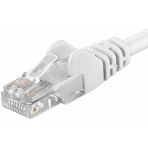 PremiumCord Patch kabel UTP RJ45-RJ45 level 5e, 0.25m, bílá - sputp002W