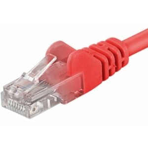 PremiumCord Patch kabel UTP RJ45-RJ45 level 5e, 0.25m, červená - sputp002R