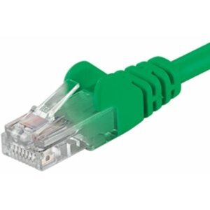 PremiumCord Patch kabel UTP RJ45-RJ45 level 5e, 0.25m, zelená - sputp002G