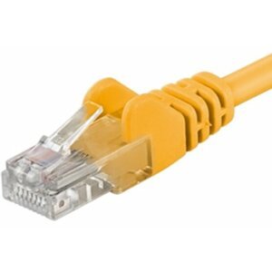 PremiumCord Patch kabel UTP RJ45-RJ45 level 5e, 0.25m, žlutá - sputp002Y