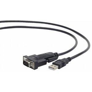 Gembird CABLEXPERT kabel adapter USB-serial 1,5m 9 pin (com), černá - UAS-DB9M-02