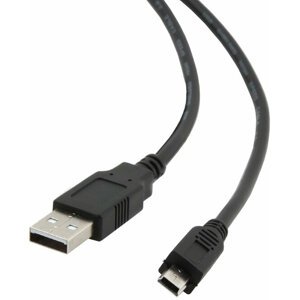 Gembird CABLEXPERT kabel USB A-MINI 5PM 2.0 1,8m HQ zlacené kontakty, černá - CCP-USB2-AM5P-6
