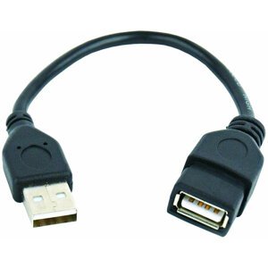 Gembird CABLEXPERT kabel USB A-A 15cm 2.0 prodlužovací HQ zlacené kontakty, černá - CCP-USB2-AMAF-0.15M