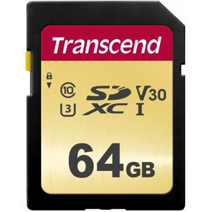 Transcend SDXC 500S 64GB UHS-I U3 - TS64GSDC500S