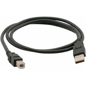 C-TECH kabel USB A-B 1,8m 2.0, černá - CB-USB2AB-18-B