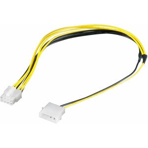 PremiumCord kabel napájecí 5.25" na EPS 8-pin pro napájecí zdroj, M/M, 28cm - kn-27
