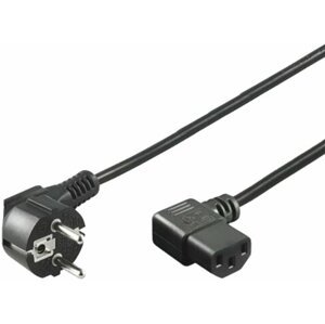 PremiumCord kabel síťový 230V k počítači 5m, IEC konektor do úhlu 90° - kpsp5-90