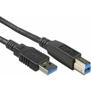 PremiumCord kabel USB 3.0 Super-speed 5Gbps A-B, 9pin, 1m - ku3ab1bk