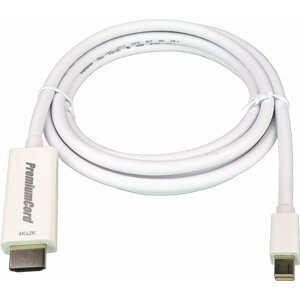 PremiumCord mini DisplayPort 1.2 na HDMI 2.0 kabel pro rozlišení 4Kx2K@60Hz, 2m - kportadmk04-02