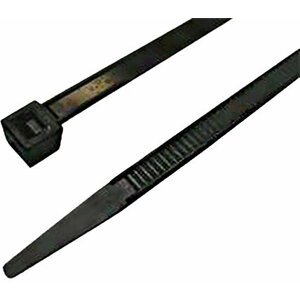 MaxLink stahovací páska, 29cm, šířka 3,6mm, 100ks, černá - CT-290-36-B