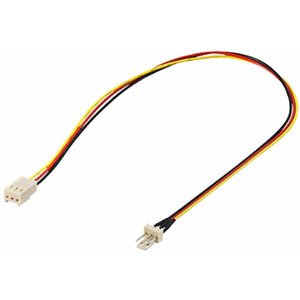 PremiumCord prodlužovací kabel k ventilátoru 3pin samec - 3pin samice , 30cm - kn-18