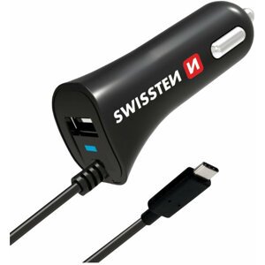 SWISSTEN autonabíječka USB-C a USB 2,4A Power - 20111500