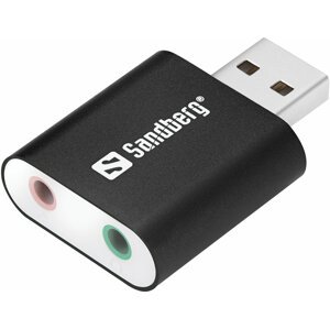 Sandberg externí zvuková karta, USB na Sound Link, černá - 133-33