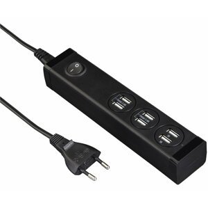 Hama síťová USB nabíječka, 6zásuvková, 6,8 A, kabelová - 121966