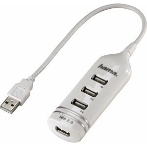 Hama USB 2.0 HUB 1:4, bílá - 39788