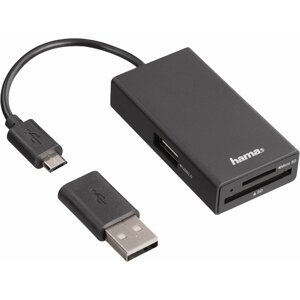 Hama USB 2.0 OTG Hub / čtečka karet pro smartphone / tablet / notebook / PC - 54141