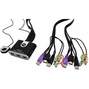 ATEN 2-port HDMI KVM USB2.0 mini, audio, 1.2m kabely, DO - CS-692