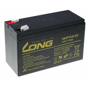 Avacom baterie Long 12V/7,2Ah, olověný akumulátor F2 - PBLO-12V007,2-F2A