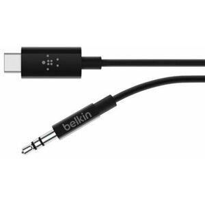 Belkin redukce USB-C na Jack 3.5mm stereo. 0,9m, černý - F7U079bt03-BLK