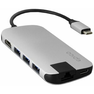 EPICO Hub Multimedia 2 s rozhraním USB-C pro notebooky a tablety - stříbrná - 9915112100020