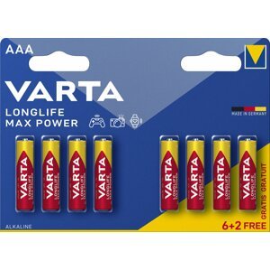 VARTA baterie Longlife Max Power AAA, 6+2ks - 4703101448