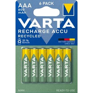 VARTA nabíjecí baterie Recycled AAA 800 mAh, 6ks - 56813101436