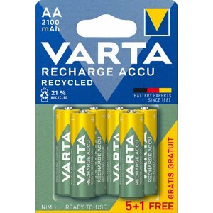 VARTA nabíjecí baterie Recycled AA 2100 mAh, 5+1ks - 56816101476