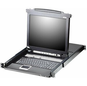 ATEN CL5708 - 8-portový KVM switch (PS/2 i USB), 17" LCD, US klávesnice - CL5708M-ATA-2XK06A1G