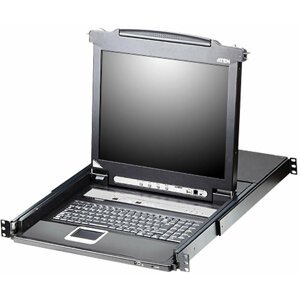 ATEN CL1316N - 16-portový KVM switch (PS/2, USB i VGA), 19" LCD, UK klávesnice - CL1316N-ATA-2XK06UG