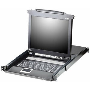ATEN CL5708 - 8-portový KVM switch (USB i PS/2), 19" LCD, US klávesnice - CL5708N-ATA-2XK06A1G