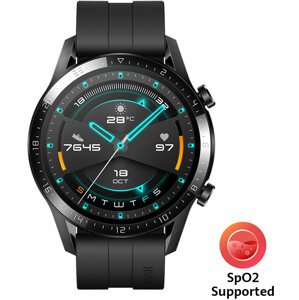 Huawei Watch GT 2, 46mm, Fluoroelastomer Strap, Black - 55027966