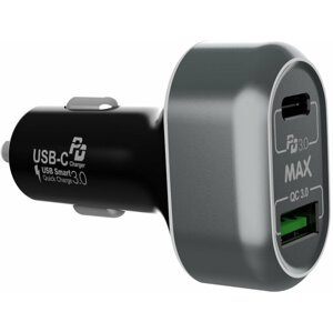 MAX autonabíječka USB/A + USB/C, černá - 1395225