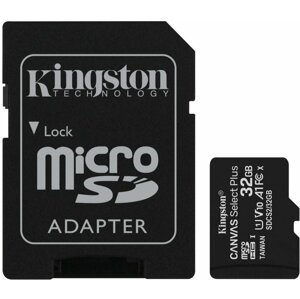 Kingston Micro SDHC Canvas Select Plus 32GB 100MB/s UHS-I + adaptér - SDCS2/32GB