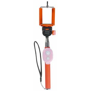 Polaroid teleskopická selfie tyč s bluetooth tlačítkem, červená - PLD-99100-R