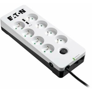 Eaton Protection Box 8 Tel@ USB FR, 8x zásuvka, 10A, 2xUSB - PB8TUF