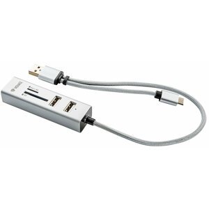 YENKEE YHC 103SR USB-C OTG HUB+čtečka - 45014691