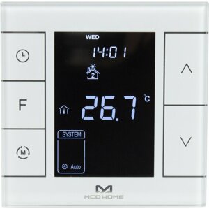 MCOHome termostat pro vodní topení a kotle V2, externí čidlo, Z-Wave Plus, bílá - MCO-MH7H-EH